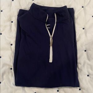 The Tailored Sportsman Navy Zip Pullover